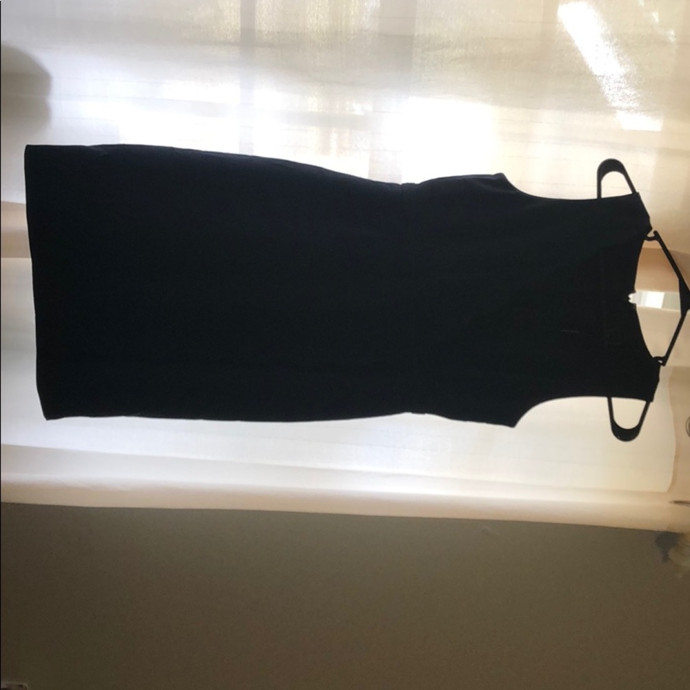 J. Crew navy scallop detail dress